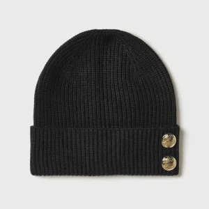 Cappellino con bottoni oro nero Gaelle Paris-W01010