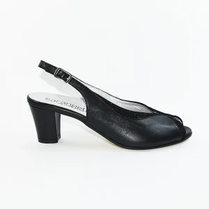 SANDALO COMFORT IN NAPPA E CAMOSCIO NERO.MADE IN ITALT