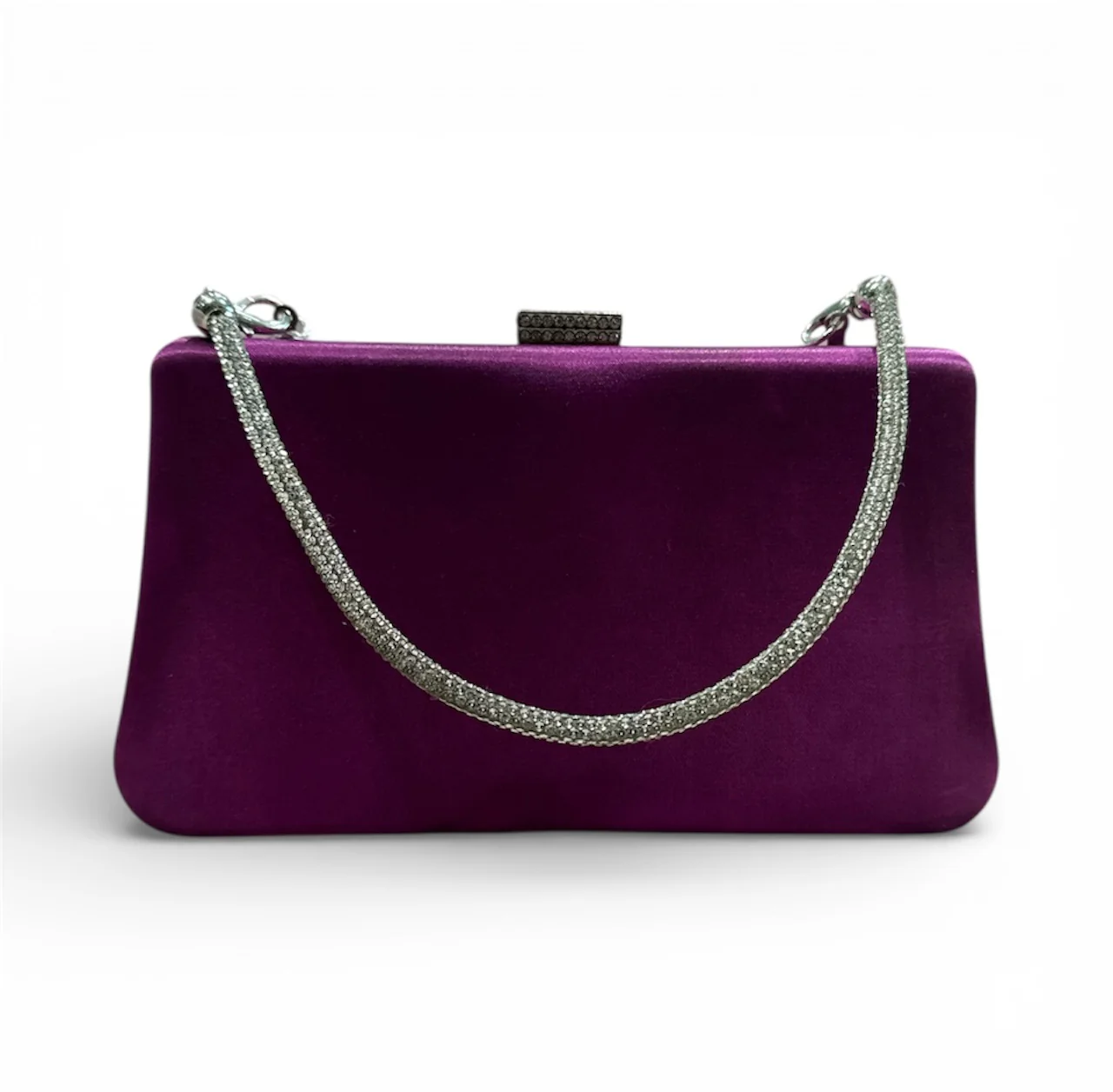 Borsa in raso strass nero -ZY0526 - immagine 6