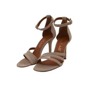 Sandalo Via Roma 15 in camoscio ecrù