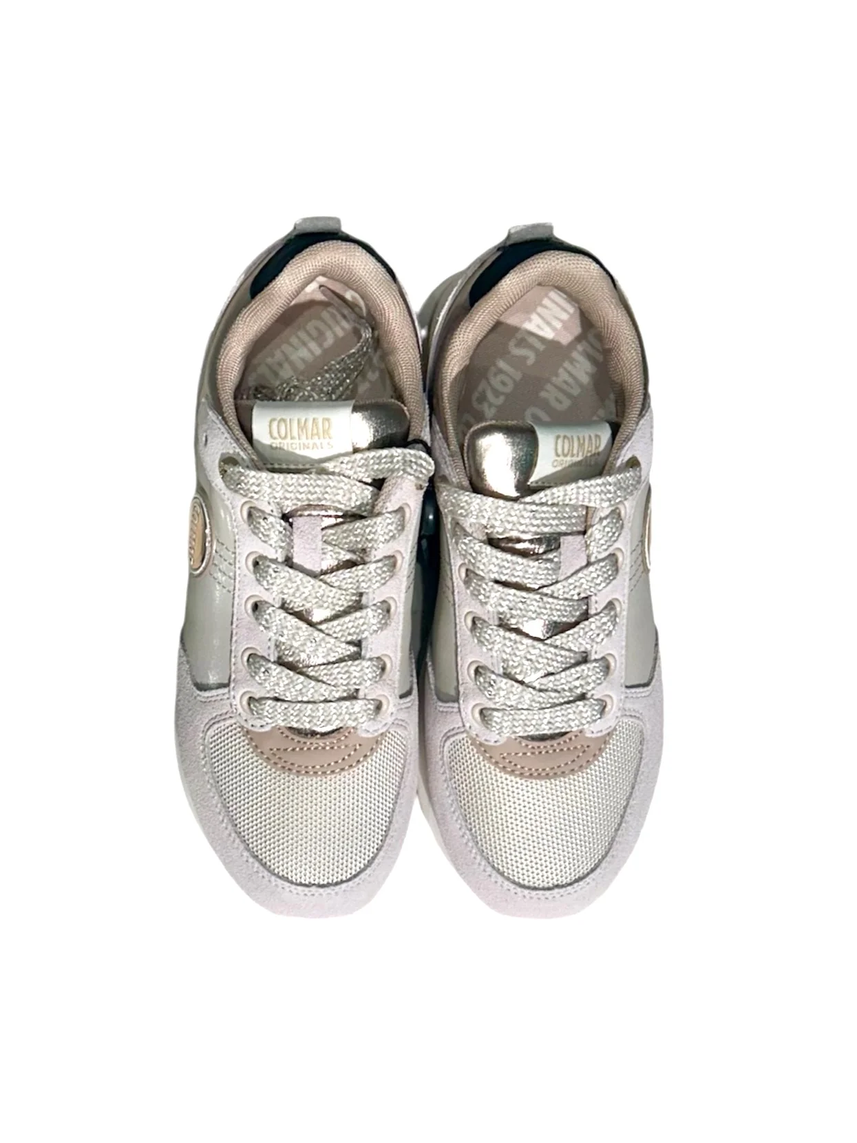 Sneaker beige in pelle scamosciata Colmar -TRAV085 - immagine 3