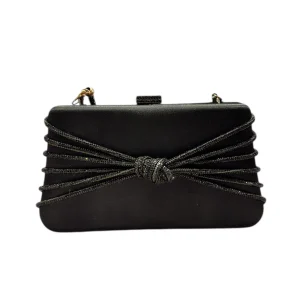 Borsa in raso strass nero -ZY0526