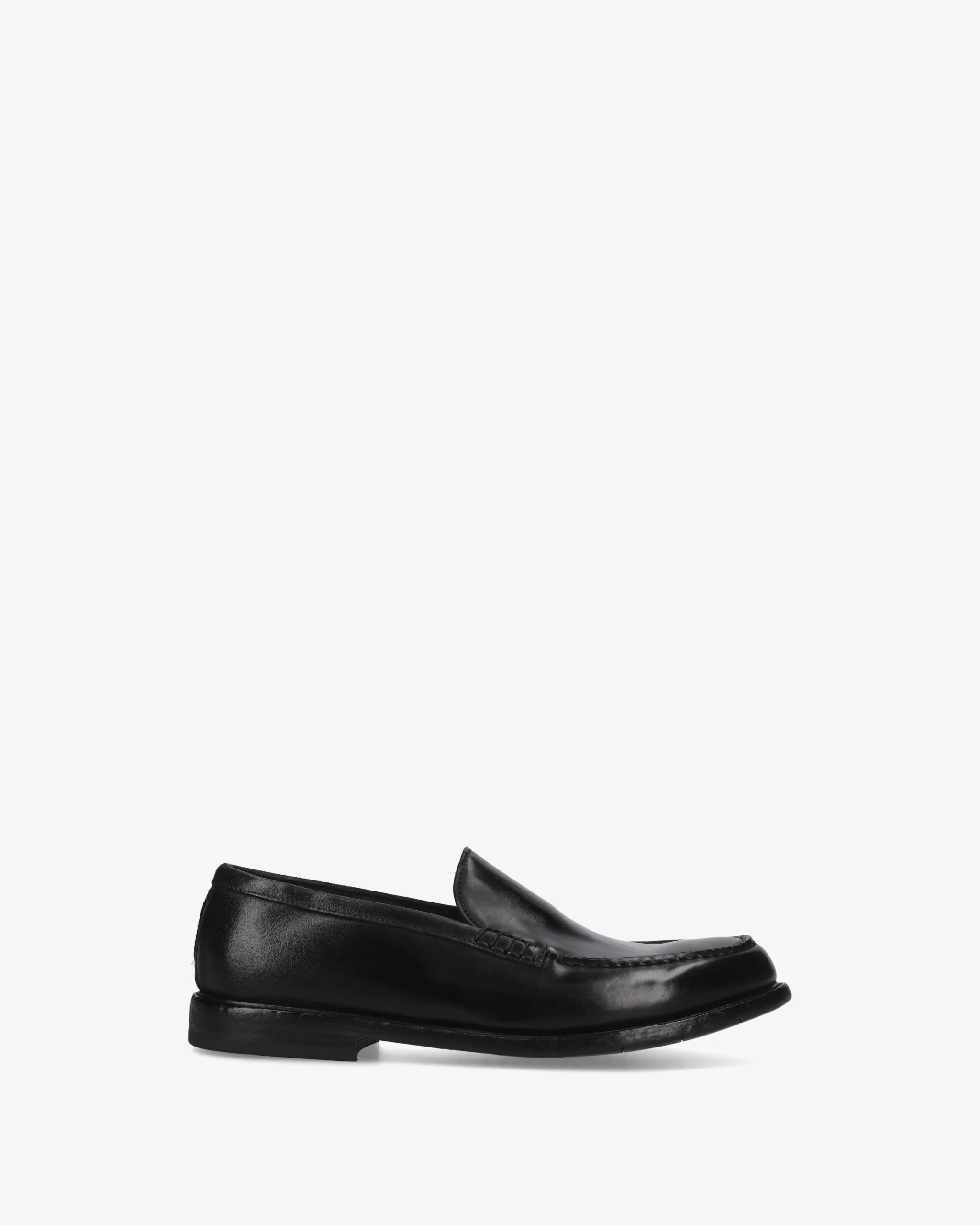 Black Horse Leather Loafer with Leather Sole - immagine 2