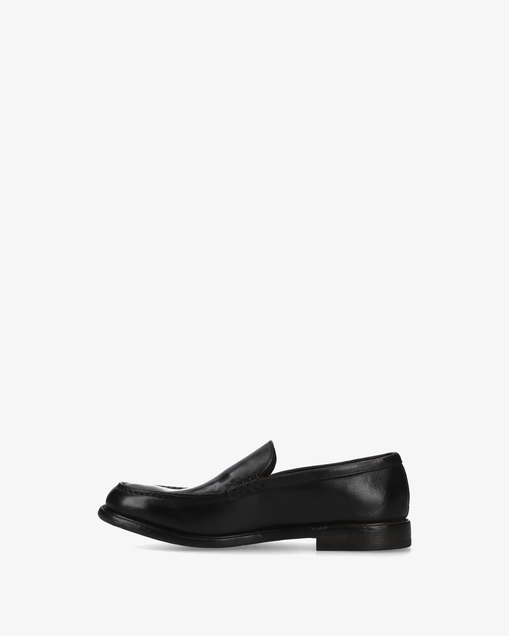 Black Horse Leather Loafer with Leather Sole - immagine 4
