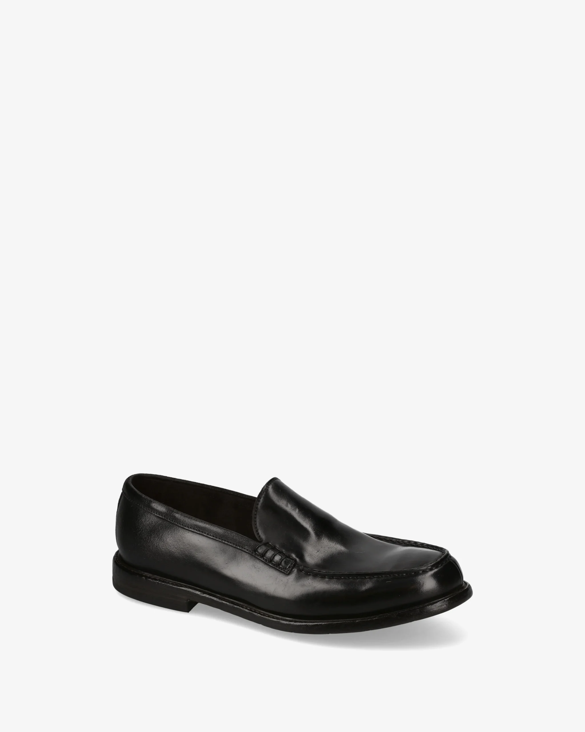 Black Horse Leather Loafer with Leather Sole - immagine 5