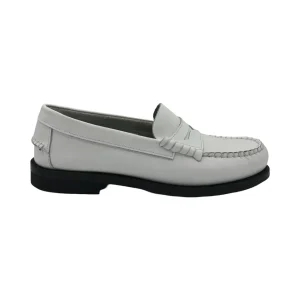 THE SHARP CORNER MOCASSINO OXFORD ABRASIVATO DONNA OFF WHITE