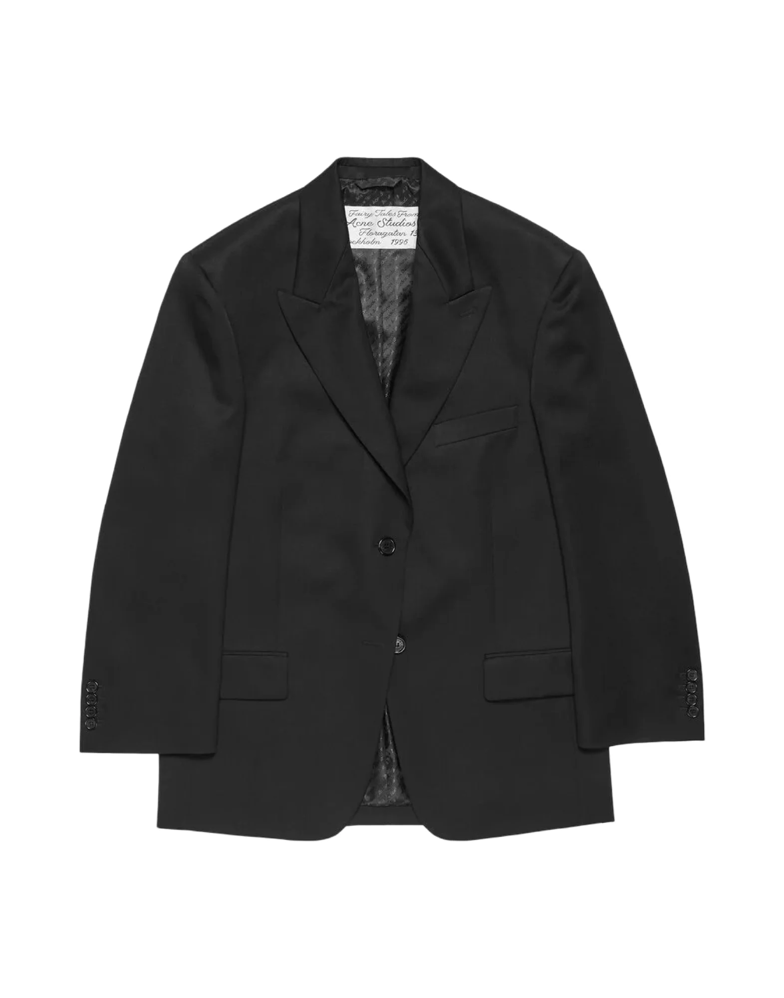 ACNE STUDIOS BLAZER MONO GABARDINA NERA