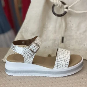 Sandalo platform stampa cocco