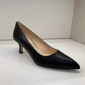 decollรจte in pelle nera tacco 5cm