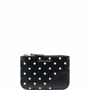 WALLET CDG Busta Mini a Pois Nera