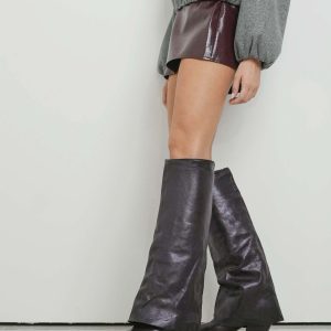 Texani Con Risvolto In Pelle