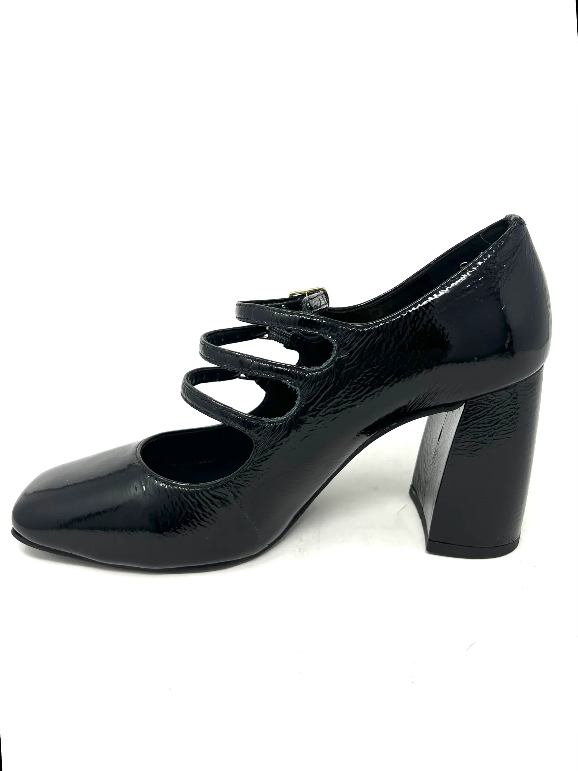 Mary Jane in vernice nera con cinturini-2441C - immagine 5