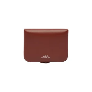 A.P.C. PORTAMONETE PELLE MATTONE