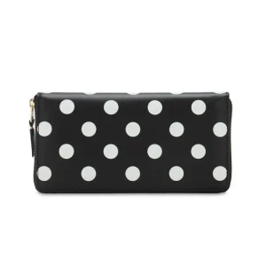 WALLET CDG Portafoglio Donna Zip Pois Nero