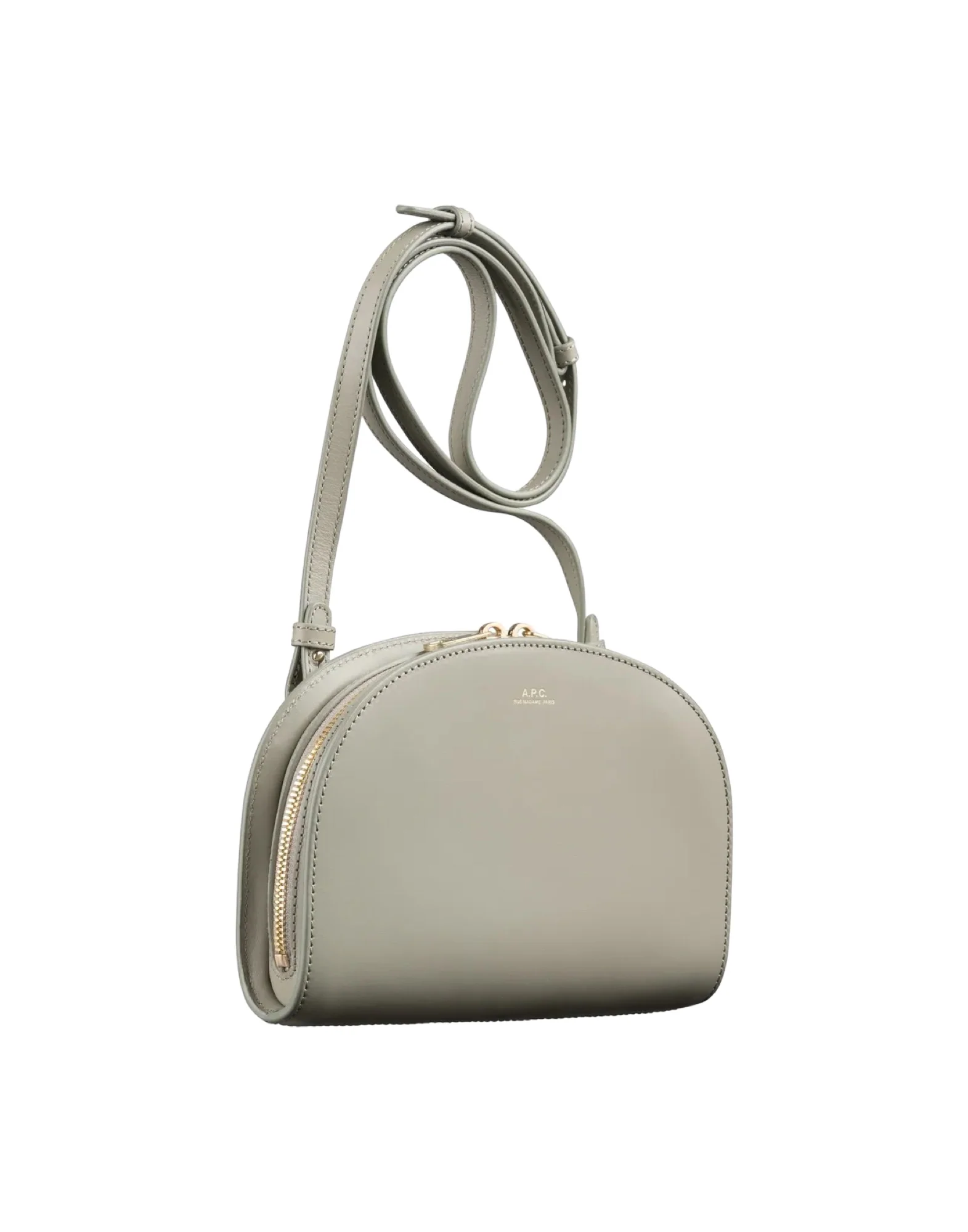 A.P.C. BORSA CLUTCH MEZZALUNA TAUPE - immagine 3