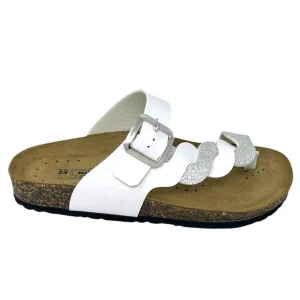 Ciabatta infradito con doppio cinturino regolabile bianco - VG895TS