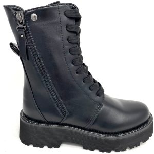 Anfibio lacci e zip laterale nero -872