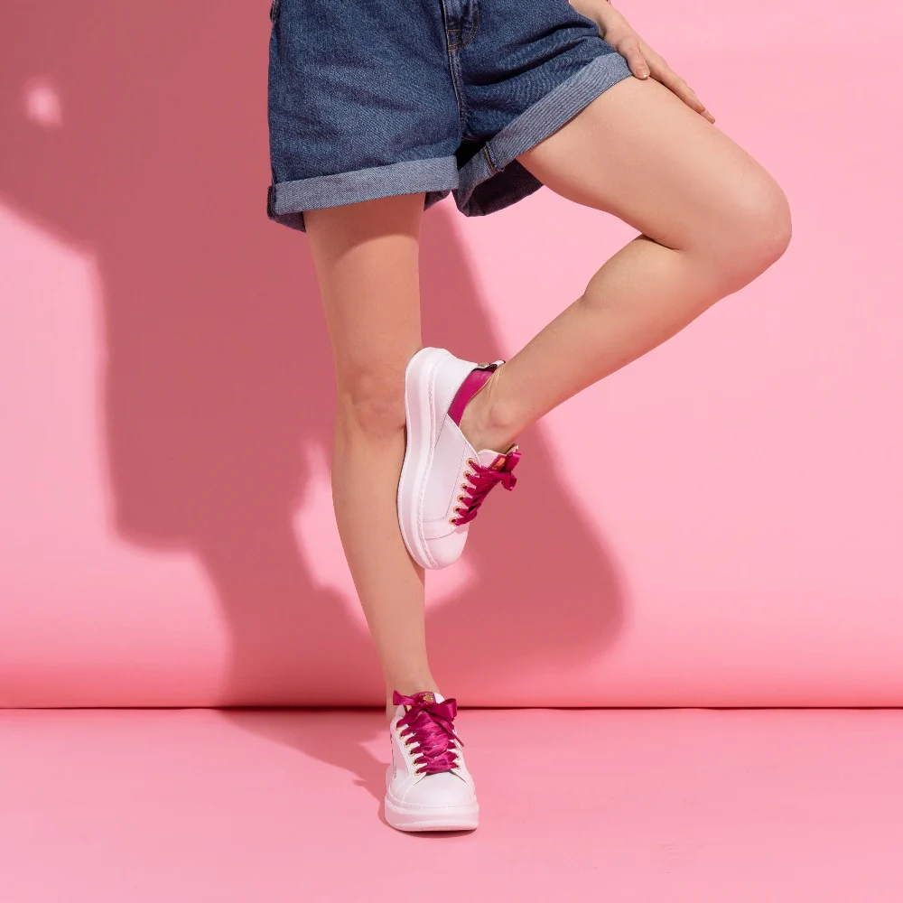 Sneaker Alessia Bianco/Fuxia - immagine 5