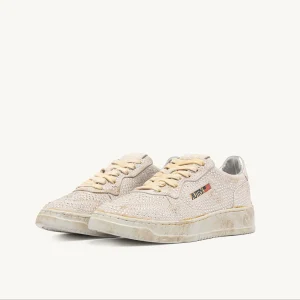 AUTRY -  AULW NA01 - Sneakers Cristal Medalist  - Suede Strass - Bianca
