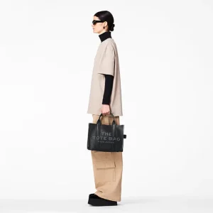 MARC JACOBS - H009L01SP21-001 - The Leather Small Tote Bag - Nero