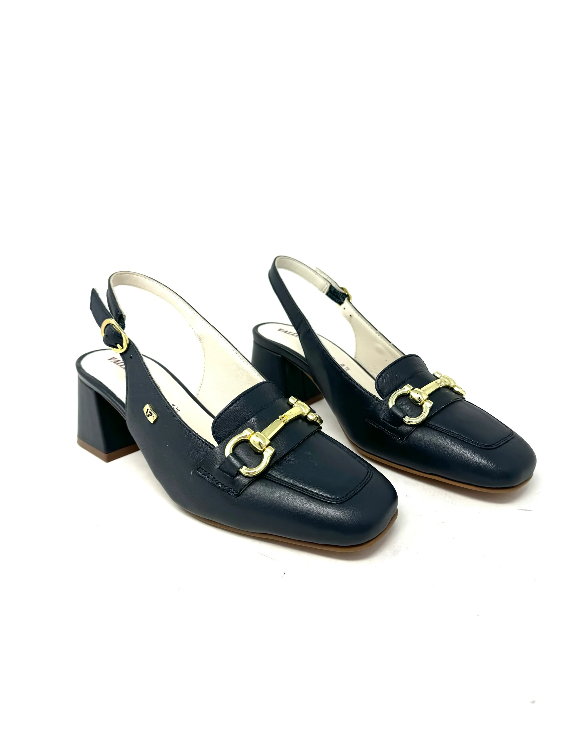 Slingback accessorio catena nappa blu -28M533B - immagine 3