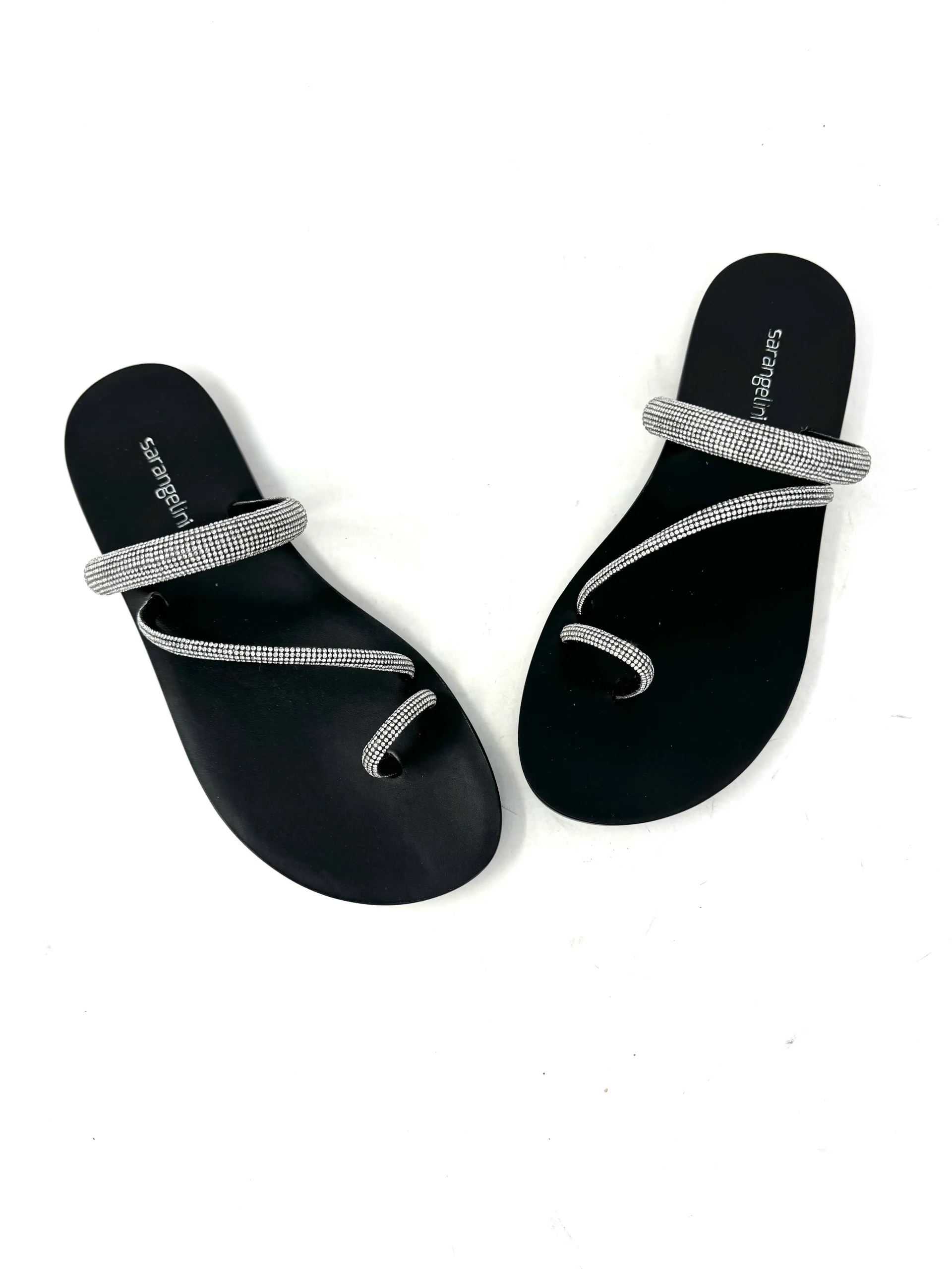 Sandalo basso infrapollice strass nero -PM7423N - immagine 3