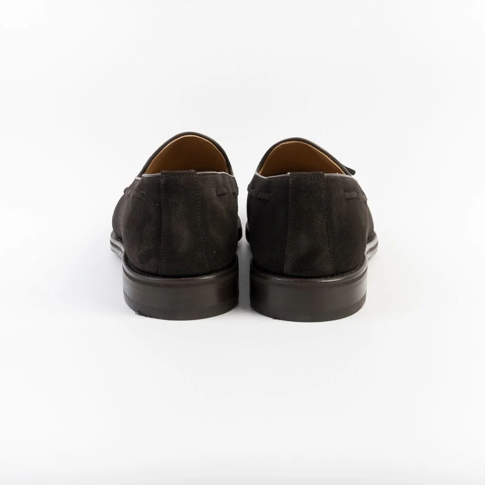 BERWICK 1707 - 8491 - Mocassino Nappine Fondo Gomma - Camoscio Dark Peat - immagine 5