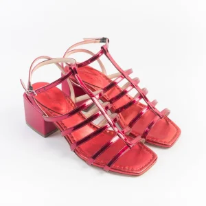 ANNA F. - Sandali con Tacco - 3814 - Rosso specchio