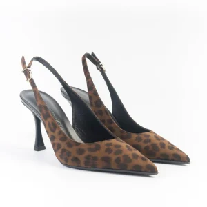 SERGIO LEVANTESI - Sling Back - DARIA6 - Leo Velvet Brown