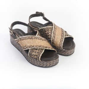 PONS QUINTANA - Sandali Zeppa - Forli 10732 - Marrone Bronzo