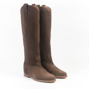 VIA ROMA 15 - Stivali - Texano - 4177 - Velour Marrone