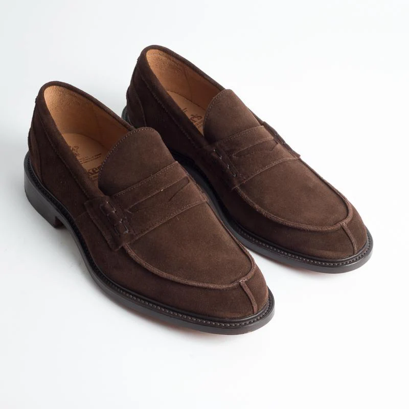 TRICKER'S - James - Mocassino Suede Repello - Cioccolato