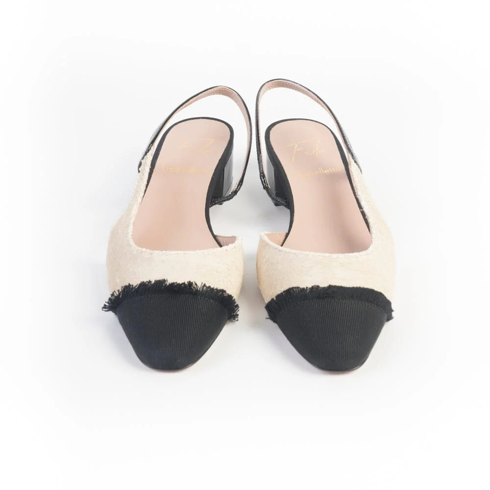 ROBERTO FESTA - Sling Back - Acanto - Wet Beige Nero - immagine 3