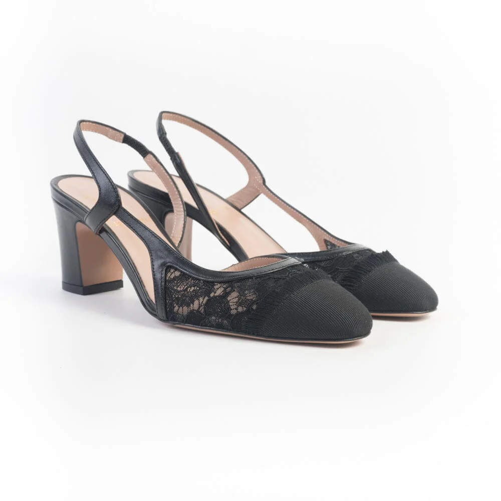 ROBERTO FESTA - Sling Back - Luciana - Pizzo Nero - immagine 2