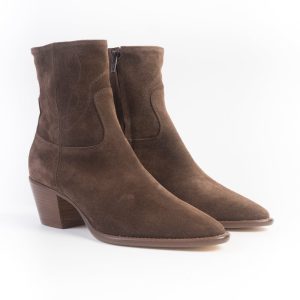 ANNA F - Stivaletto Texano - 9966 - Velour Caffè
