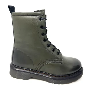 Anfibio in pelle verde militare -D0C04K