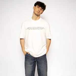 T-shirt Uomo White Green Oversize