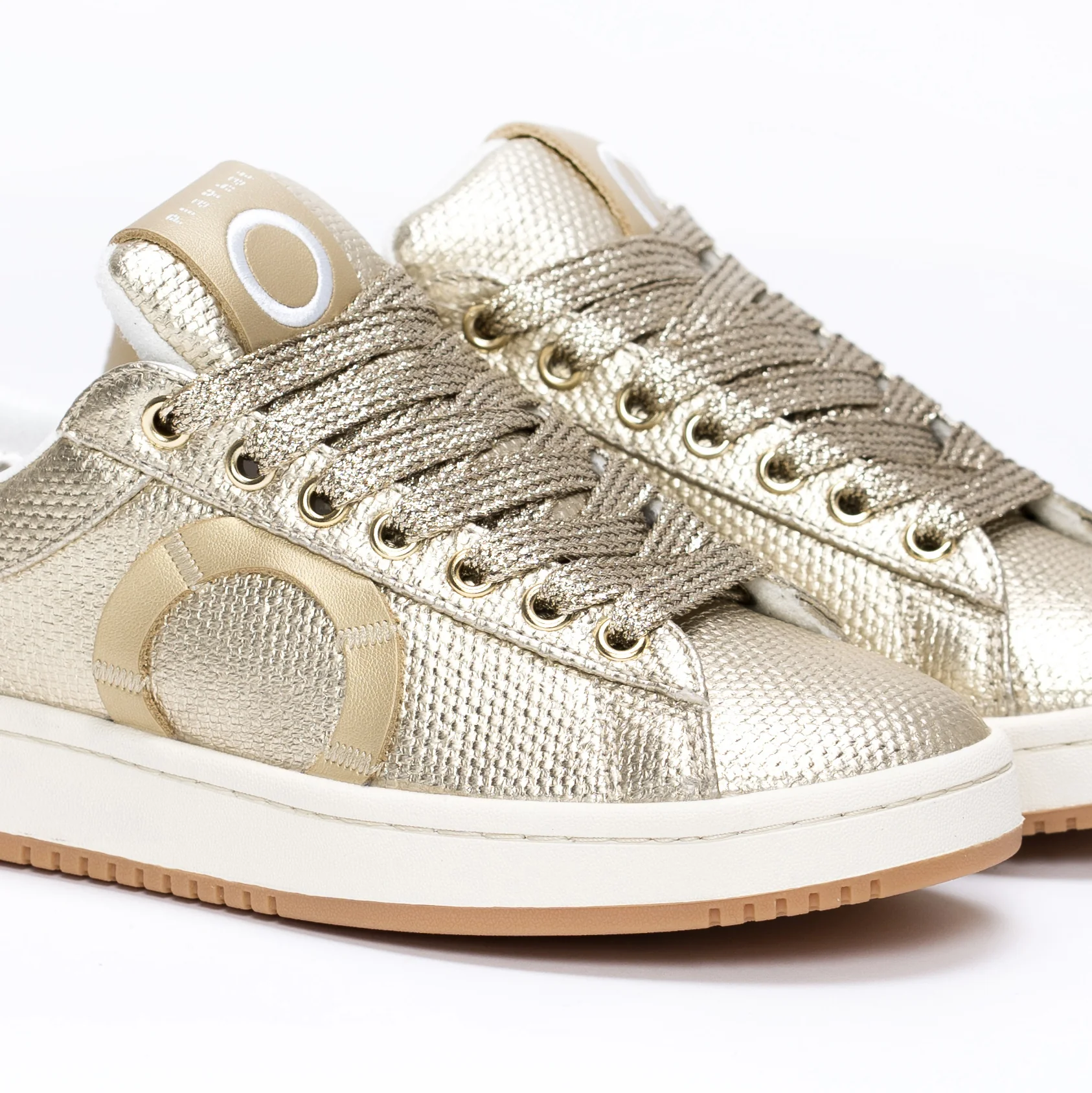 Sneakers SNATCH24 Donna Light Gold in Canvas Spalmato - immagine 2