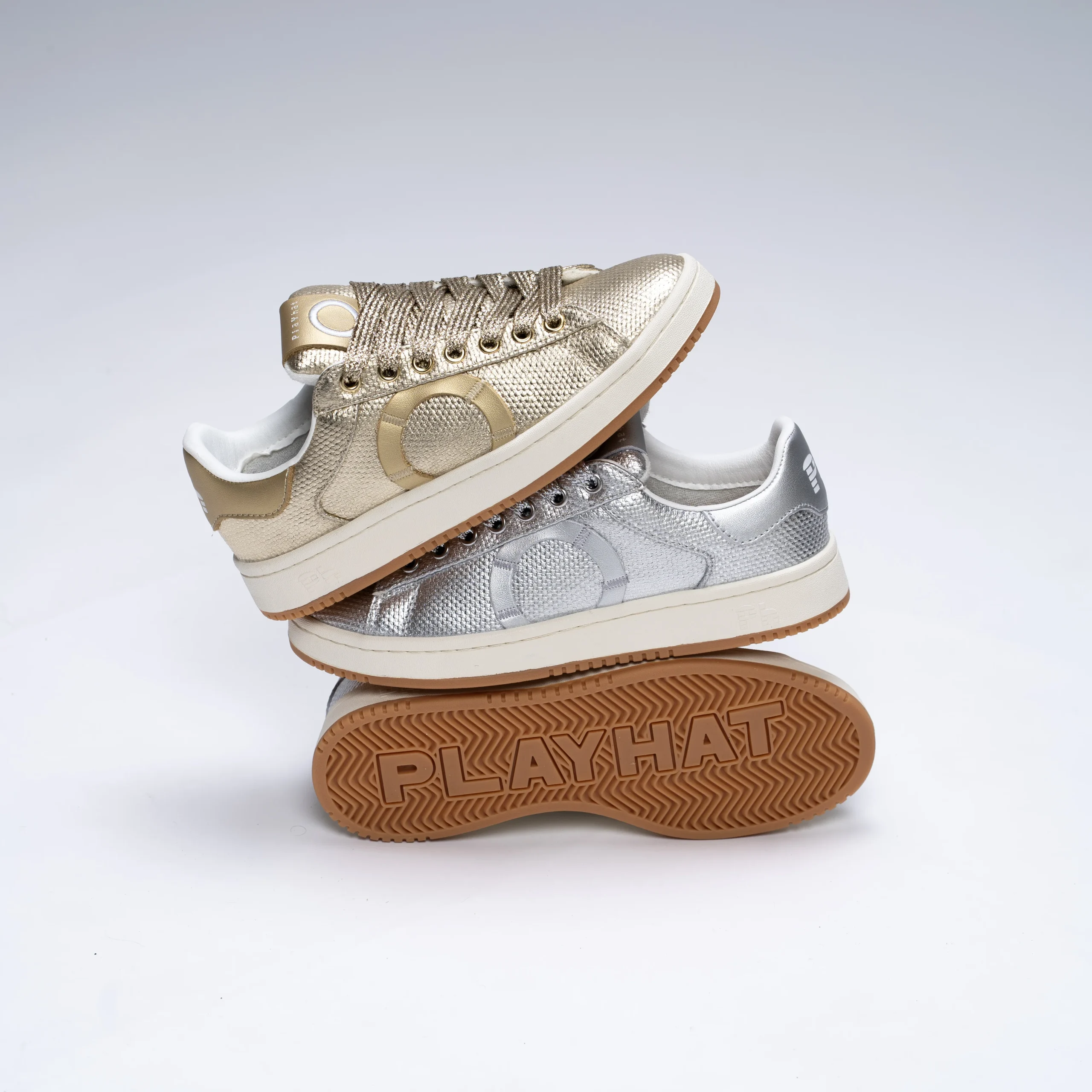 Sneakers SNATCH24 Donna Light Gold in Canvas Spalmato - immagine 8
