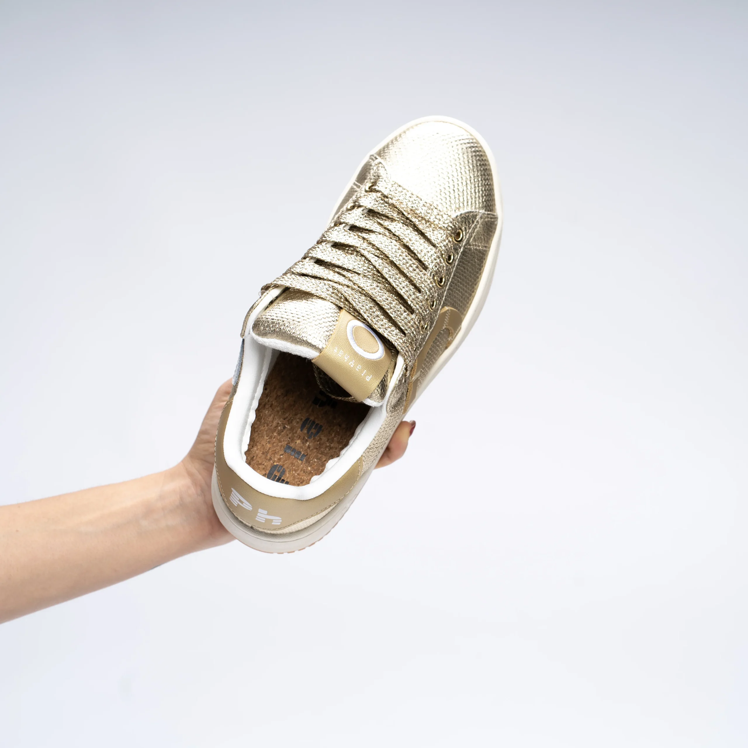 Sneakers SNATCH24 Donna Light Gold in Canvas Spalmato - immagine 7