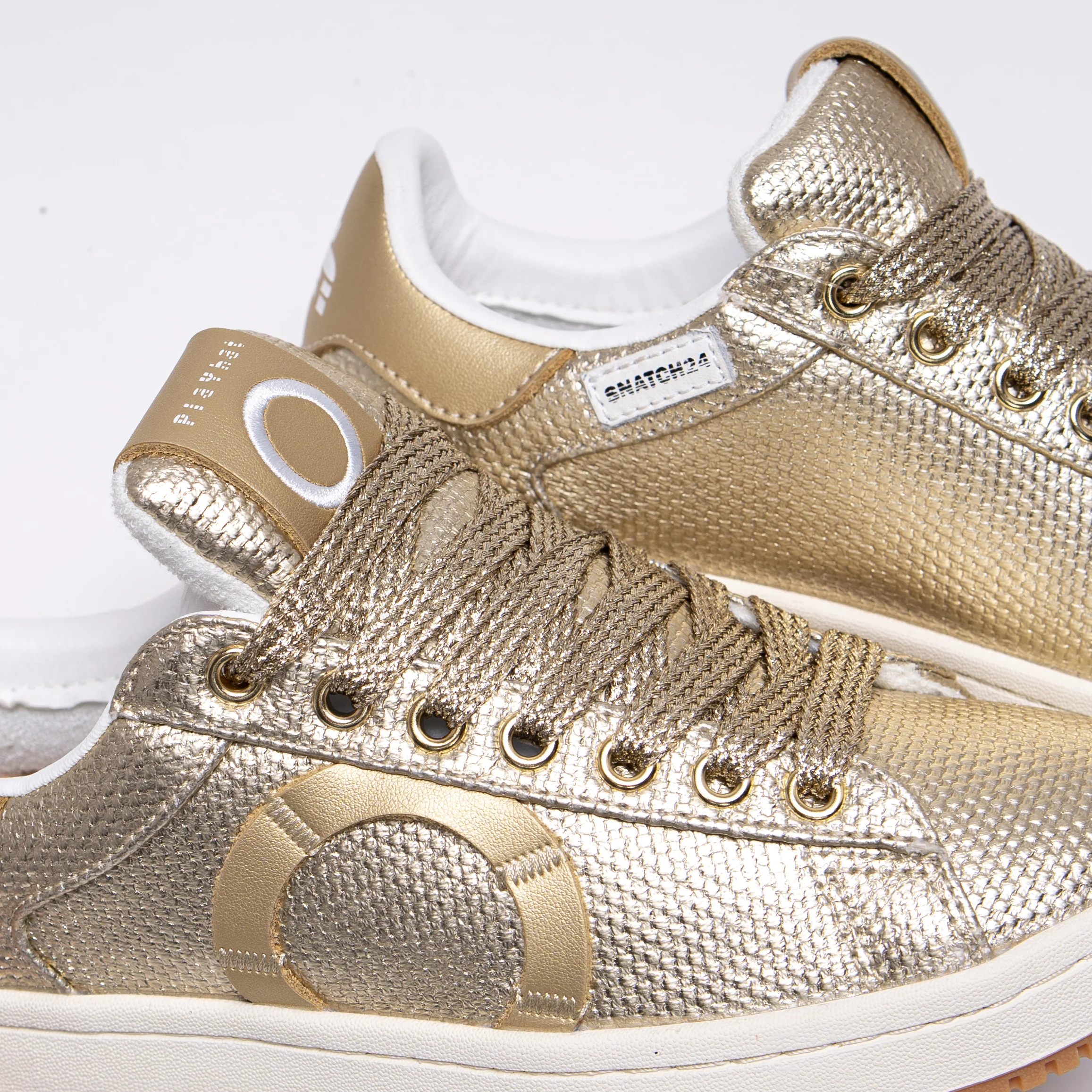 Sneakers SNATCH24 Donna Light Gold in Canvas Spalmato - immagine 6