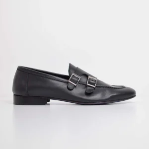 Mocassino Doppia Fibbia In Pelle