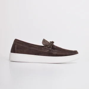 Mocassini fiocchetto in pelle scamosciata