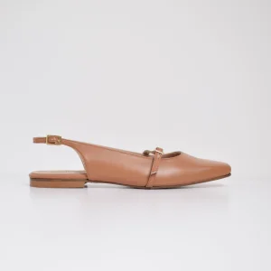 Ballerina cinturino con punta quadrata