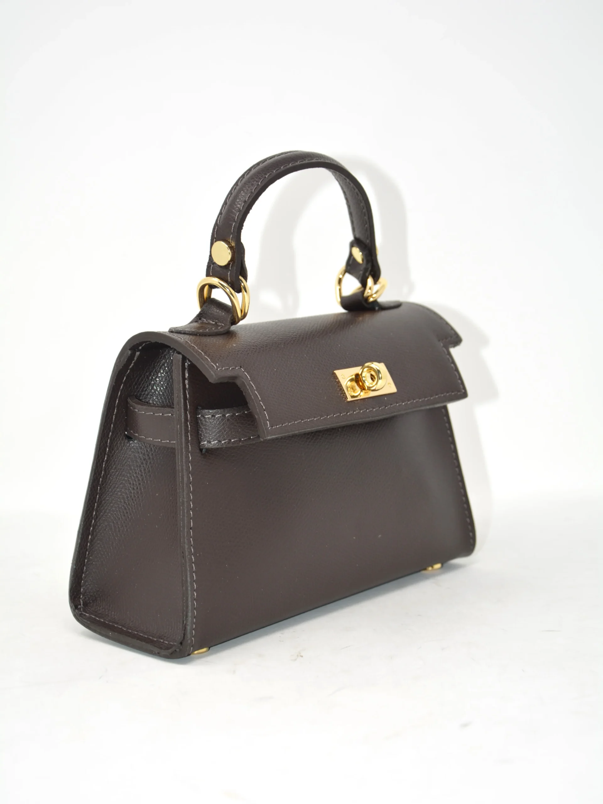 Mini bag in pelle con tracolla -5816 - immagine 8