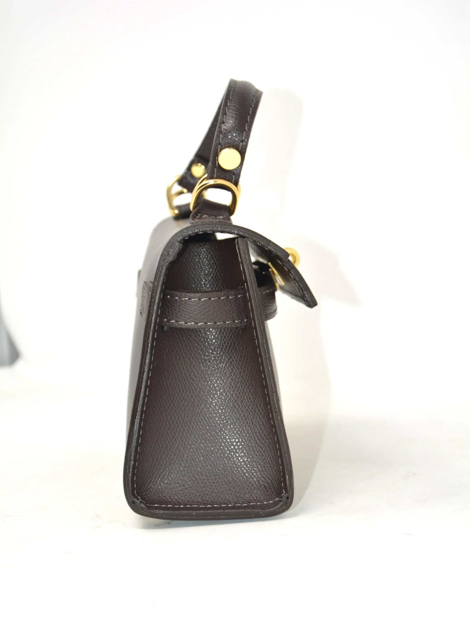 Mini bag in pelle con tracolla -5816 - immagine 9