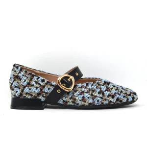 Ballerina in pelle azzurra -G0409T