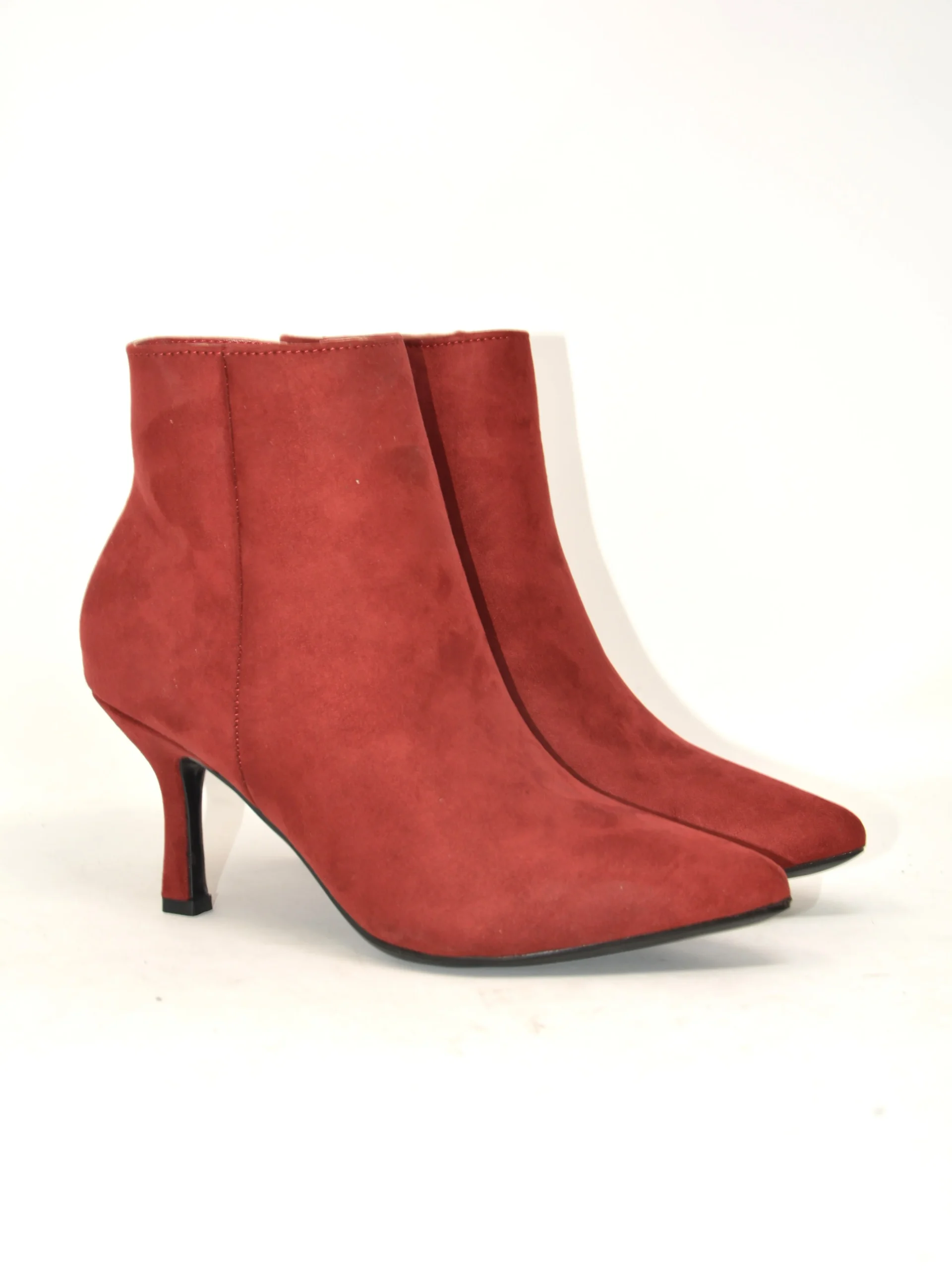 Tronchetto in camoscio rosso - A0806R - immagine 4