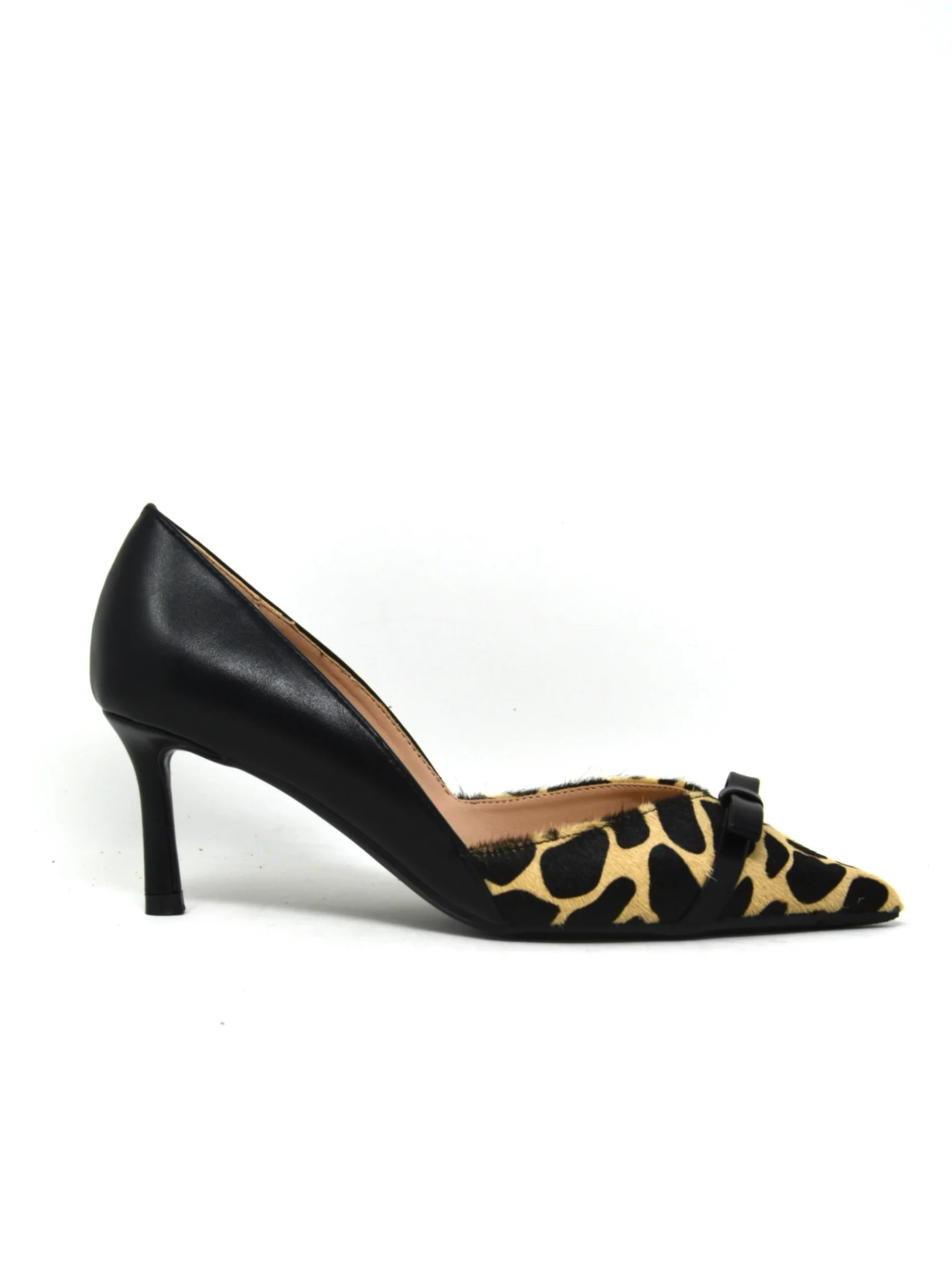 Decollete' in pelle animalier tacco 6.5 cm - H0801 - immagine 2
