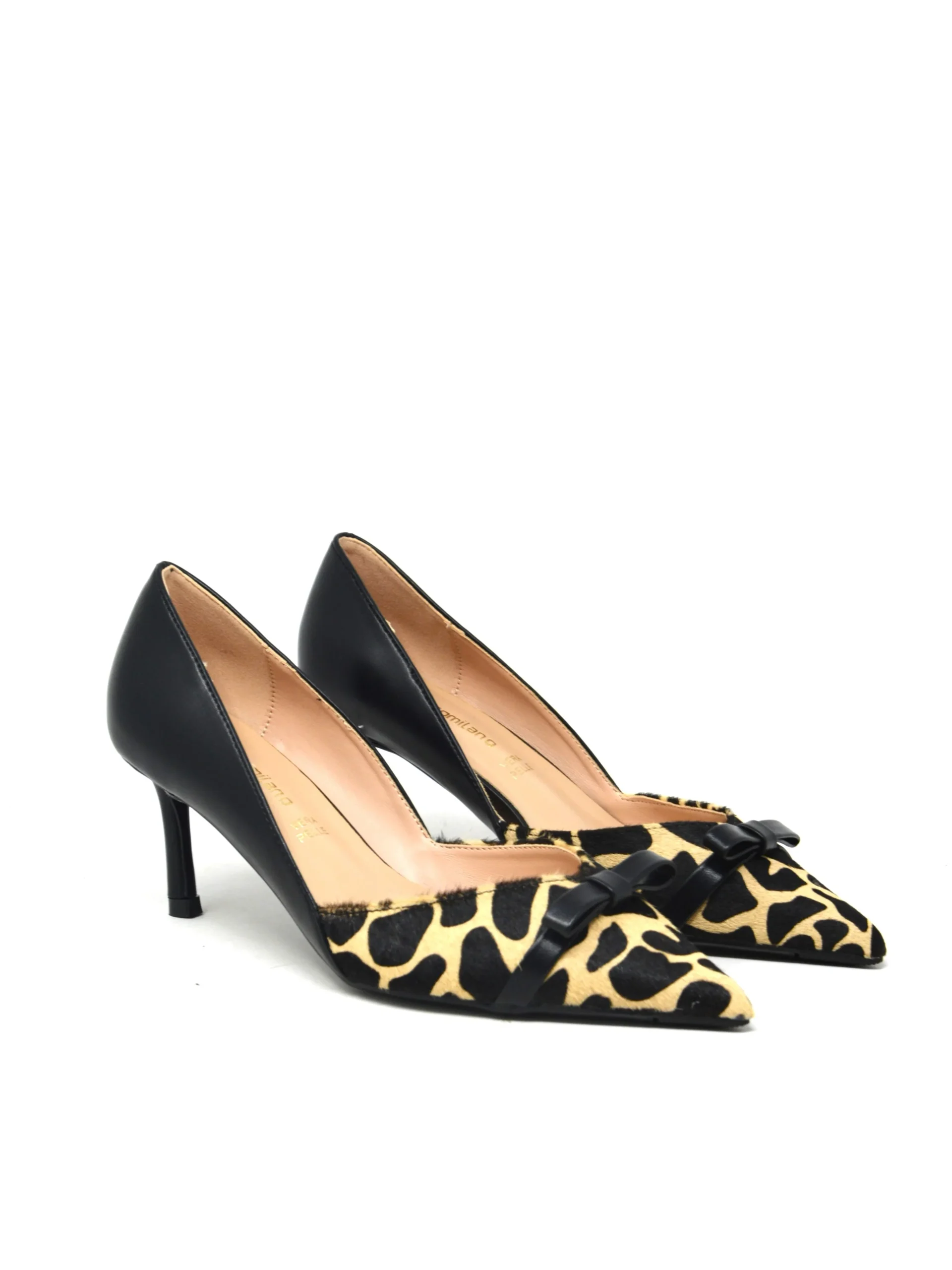 Decollete' in pelle animalier tacco 6.5 cm - H0801 - immagine 4